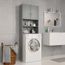 Meuble Pour Machine A Laver Gris 64 X 25 5 X 190 Cm Agglomere