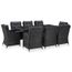 Salon De Jardin Ensemble Table A Manger De 8 A 10 Personnes 8 Chaises Ensemble A Diner Contemporain Resine Tressee Noir Achat Vente Chaise Soldes Des Le 15 Juillet Cdiscount