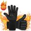 MARSPOWER Gants de Four Gants résistants à la Chaleur Gants de Barbecue Anti-Coupure Gants de Barbecue en Silicone antidérapants Gants de Cuisine de sécurité pour la Cuisine Noir