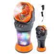 Ventilateur Brumeur Portable 2000ML Mini Climatiseur Mobile Humidificateur 4 Vitesses 4 Modes Oscillation Automatique Noir et Orange
