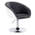 CLP Fauteuil Lounge Club en Tissu I Chaise Lounge Confortable Pivotante avec Hauteur R/églable Et Coussin de Si/ège Dossier Haut Marron