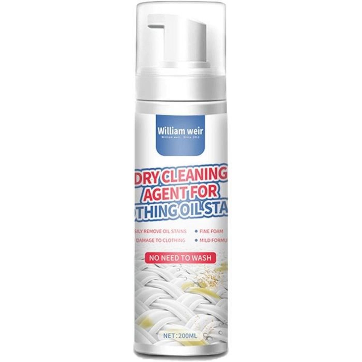 Nettoyage à Sec Vetement Nettoyant Sec Vetement Spray Détachant à Sec pour Textile Détachant