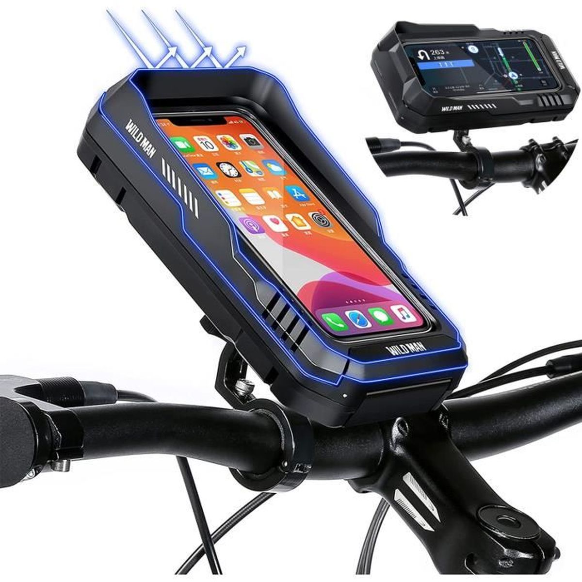 Support Téléphone Vélo Étanche,Sacoche Vélo Porte Téléphone Vélo VTT