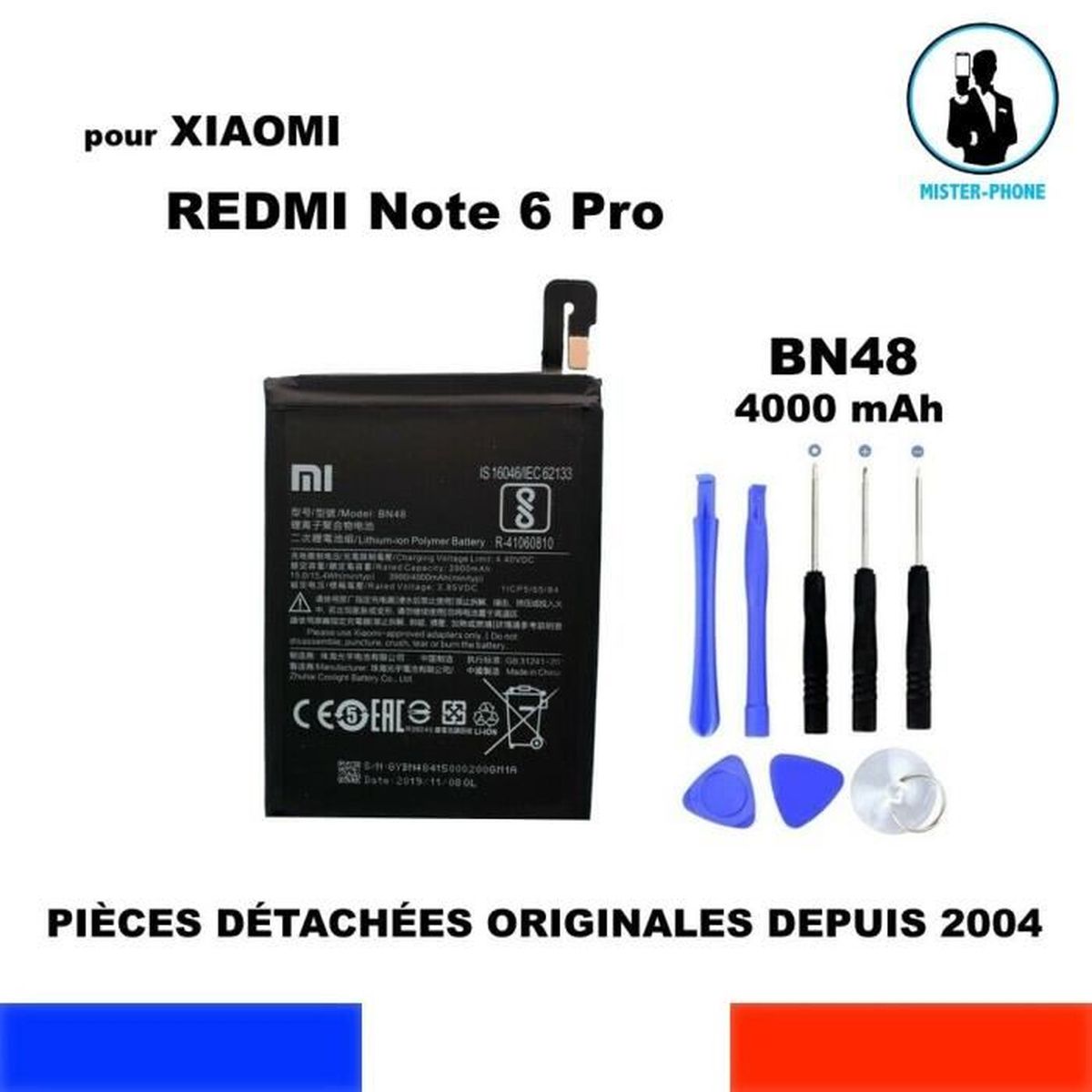Batterie Compatible Neuve Pour Xiaomi Redmi Note 12 Pro 5G (BP4K) + Kit D'outils - Prête à Remplacer