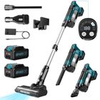 TANBABY Aspirateur Balai Sans Fil 700W 60Kpa 3 Vitesses 70min Autonomie avec Écran Tactile LED pour Tapis Sols Durs et Poils d'animaux