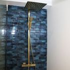 Quartos colonne de douche or brossé avec thermostatique 300 Essebagno