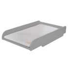 ROBA Plan à Langer à Poser sur Lit Bébé + Matelas Imperméable roba Style Gris - Facile à Monter - Bois Laqué Taupe