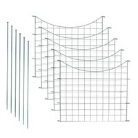 Hengda Ensemble de clôture d'étang 77,5x52 cm Vert Arc inférieur 11tlg