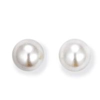 SF Bijoux - Boucles d'oreilles argent 925/1000e perles d'imitations blanches 6mm (0,40 g) - (101581)