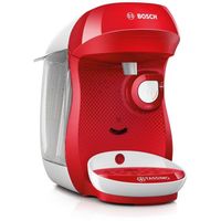 Machine à café multi-boissons - BOSCH  TAS1006 - TASSIMO T10 HAPPY - Rouge et blanc - Arrêt automatique - T-Disc