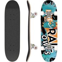 Skateboard Complet Planche à roulettes en Bois 79x20cm en érable Canadien de 31 Pouces pour débutants, enfants et adultes (Modèle