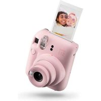 Appareil photo instantané FUJIFILM Instax Mini 12 de couleur rose fleur, photos lumineuses avec exposition automatique, idéal pour