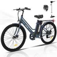 Vélo électrique HITWAY 26" - Moteur 250W - Batterie Lithium Amovible 36V 8,4Ah - Pompe à vélo gratuite