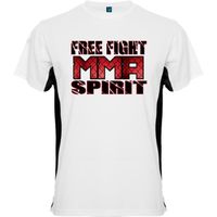 Tee shirt MMA Free Fight Spirit Tokyo pour homme - Noir et blanc - Manches courtes - Tailles S à XXL