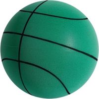 Taille 7 Silent Basketball Dribbling Indoor,Ballon d'entraînement de Basketball Silencieux pour Enfants et Adultes（Vert）
