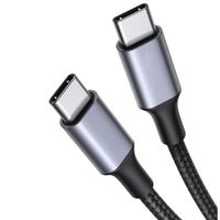 OUTUOTWQ 1M Câble USB C vers USB C PD 100W 5A 20V Câble Type C vers Type C Nylon Tressé Charge Rapide - 1M