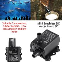 Mini pompe à eau DC sans brosse DC 12V 5W 280L/H ascenseur 300cm fontaine submersible IP68 qualité étanche