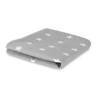 Housse d'oreiller Side Sleeper 40 x 145 cm - Housse pour oreillers longs en coton Étoiles blanches sur fond gris