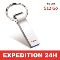 Clé USB 512 Go, clé USB 512 Go étanche, clé USB 3.0 en métal, clé mémoire Portable pour PC, tablettes, etc. 