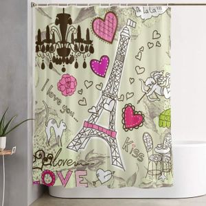 St-Valentin Glitter Golden Love Hearts salle de bains Tissu Rideau de douche Set 72x72" St-Valentin Glitter Golden Love Hearts salle de bains Tissu Rideau de douche Set 72x72"