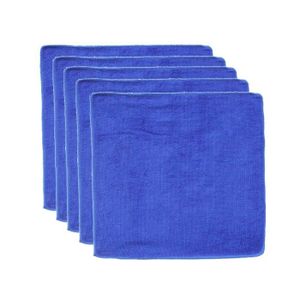 5 Pièce Haute Performance Micro Fibre Microfibre Chiffon chiffon à lustrer torchons Bleu