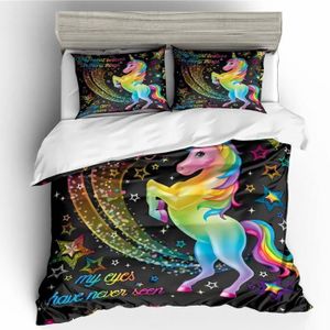 100/ /% Coton et Satin 200 x 135 x 0,5/ cm Multicolore Parure de lit Hipp Motif Attrape-r/êves et Ressort