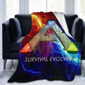 COUVERTURE - PLAID Couverture Ark Survival Evolved - Violet - Naturel