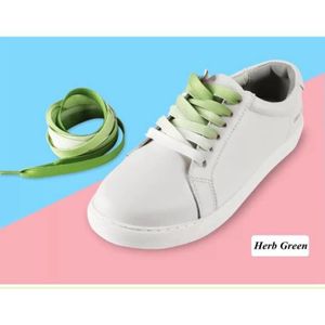 LACET  Herb green CHINA 90 CM -Lacets plats colorés pour filles, couleur bonbon, arc en ciel, chaussures pour enfants et adultes, baskets e
