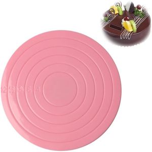 Plateau tournant rotatif pour décoration de gâteaux 14 cm Mini 14 cm Rose