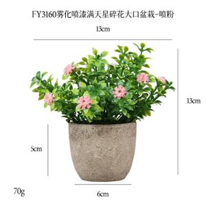 FLEUR ARTIFICIELLE C rose - Plantes Artificielles en Pot avec Pots, F