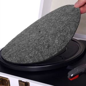 Accessoires de platine vinyle 300mm dia platine slipmat anti-statique  feutre mat record player pad rouge