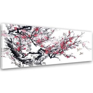 TABLEAU - TOILE Tableau Décoration Murale Cerisier du Japon 120x40