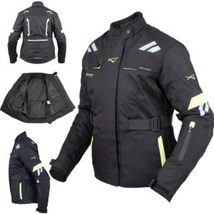 DEGEND London Noir  Veste Moto pour hommes avec Protections