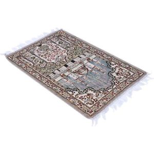 MOQUETTE - FIBRE Tapis de prière islamique à la maison tapis épais avec tapis de culte de plancher de gland doux musulman