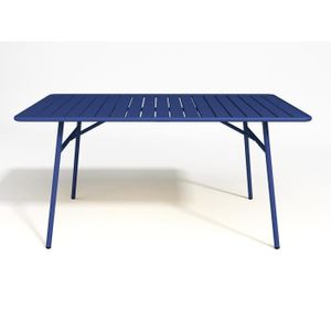 TABLE DE JARDIN  Table de jardin en métal bleu nuit - L. 160 cm - M