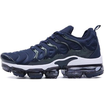 vapormax plus navy blue and white