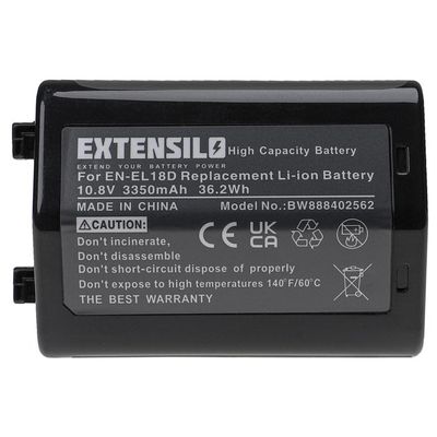 Batterie De Rechange Puissante DSTE-DE Pour Nikon EN-EL18d - Compatible D4 D4S D800 D800E Z9