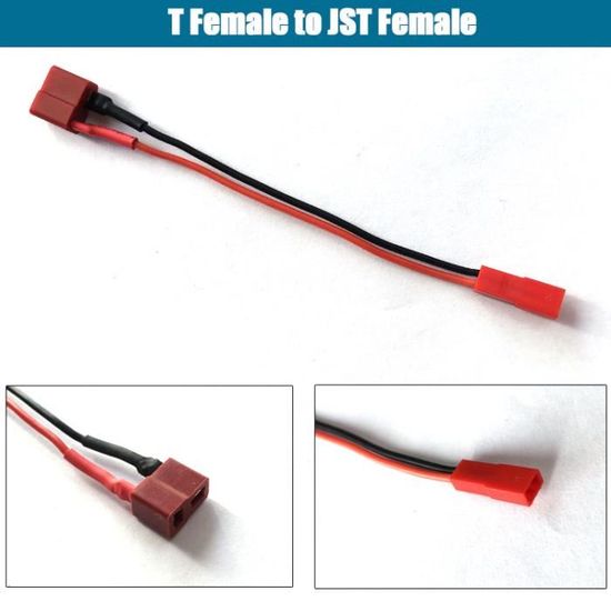 Adattatore Cavo Batteria RC Lipo Da Tamiya Femmina A JST Femmina - 20AWG