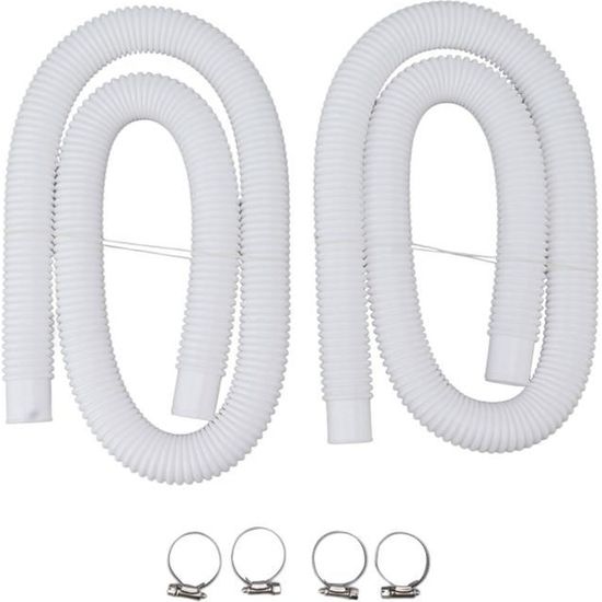 Lot De 2 Tuyaux De Rechange Pour Piscine Hors Sol - 3,8 X 7,6 Cm - Compatible Intex Modèle 10531