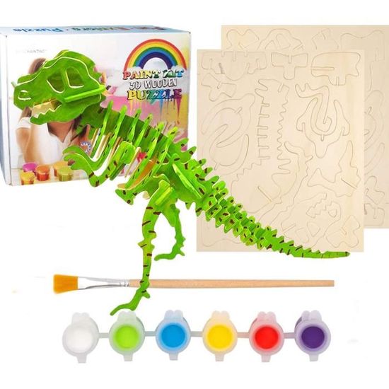 Puzzle 3D à Colorier Licorne - Loisir Créatif Pour Enfants Et Adultes, Avec 10 Stylos Aquarelle