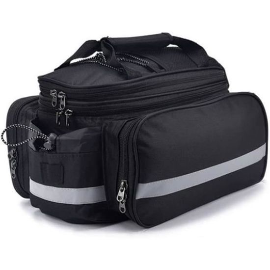 Sacoche Vélo Porte-Bagage Arrière 15L - Fixation 6 Points - Nylon 900D - Pour VTT, Vélo De Ville, VAE
