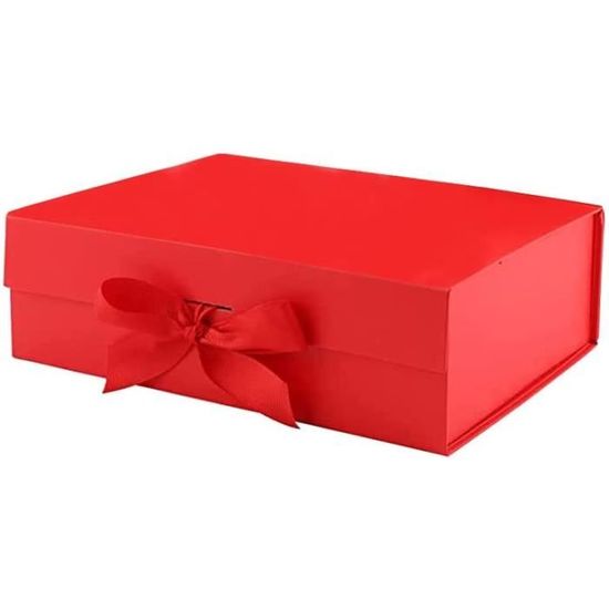 Rouge Boite Cadeau Coffret Cadeau Magnétique Boite Papier avec