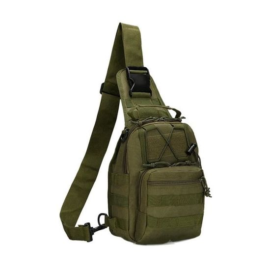Grand Sac Bandoulière Homme Sac Bandoulière Tactique Militaire Étanche YFNT - 19x46cm - Randonnée, Camping, Voyage - Système MOLLE Sac Randonnée Trekking
