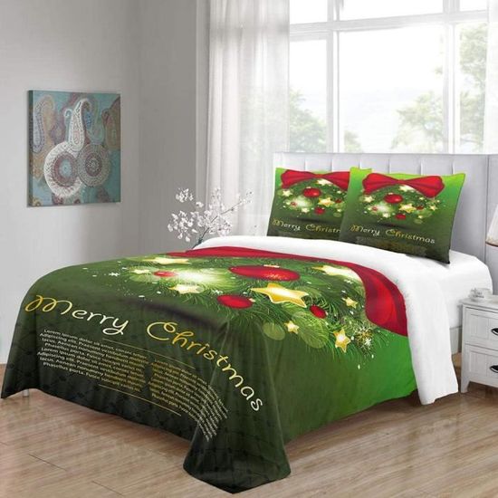 Vaulia Parure De Lit De Noël 4 Pièces En Microfibre Douce Avec 1 Drap