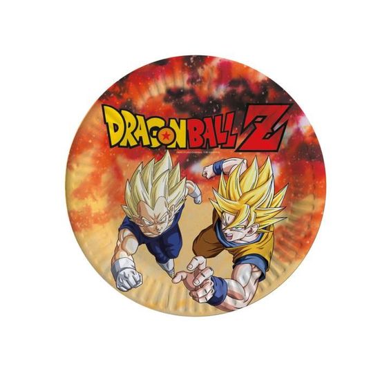 8 Assiettes En Carton Dragon Ball Z 23 Cm Achat Vente Pinata
