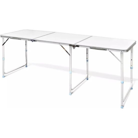 New}5453Super Table de camping pliante - Table de reception pliante 4-6 personnes - Table Pique-Nique Table de Jardin en aluminium a