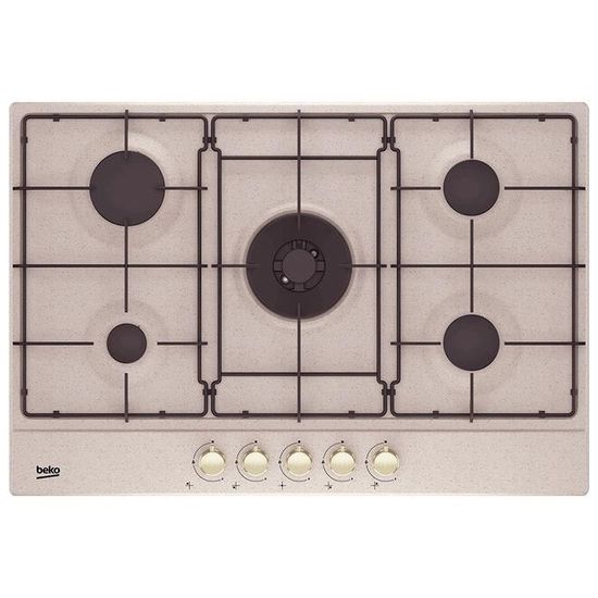 75 cm Gas Piano Cottura da Incasso ( 4 Bruciatori a Gas e 1 Bruciatore Wok ) | HILW 75325 SDX