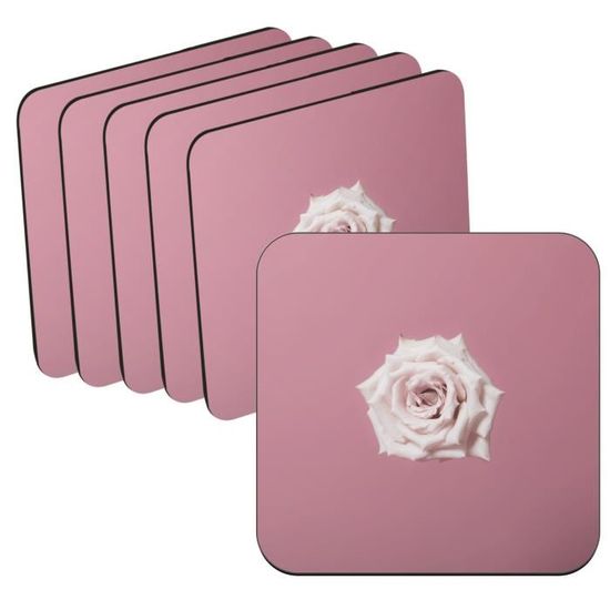 Lot De 6 Dessous De Plat Cottage - Porcelaine - Diamètre 20 Cm - Lavable Au Lave-vaisselle - Style Campagne Méditerranéenne