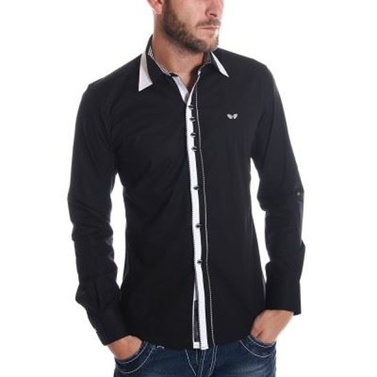 T-shirt Eleven Paris Homme Col V Noir - Taille 2XL, Motif Vintage, Neuf Avec étiquettes