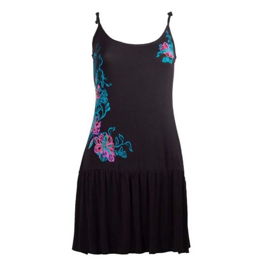 Robe Loft Noire à Oeillets – Été, Coton, Bretelles Fines – Taille 2 (neuf Sans étiquette)